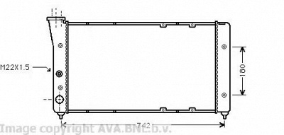 AVA QUALITY COOLING vw2091 -  Радиатор, охлаждение двигателя